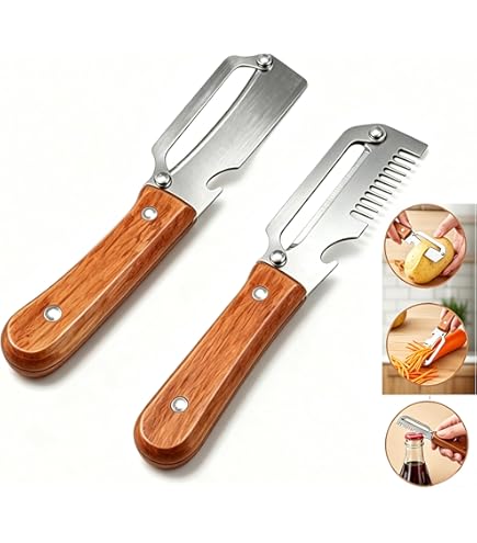 Amazon.com: Roselli Wooden-Handled Stainless Steel Shredder and